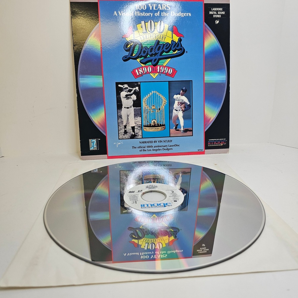100 Years A Visual History of the Dodgers LaserDisc 1890-1990 Vin Scully NTSC